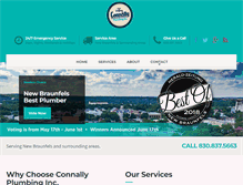 Tablet Screenshot of connallyplumbing.com